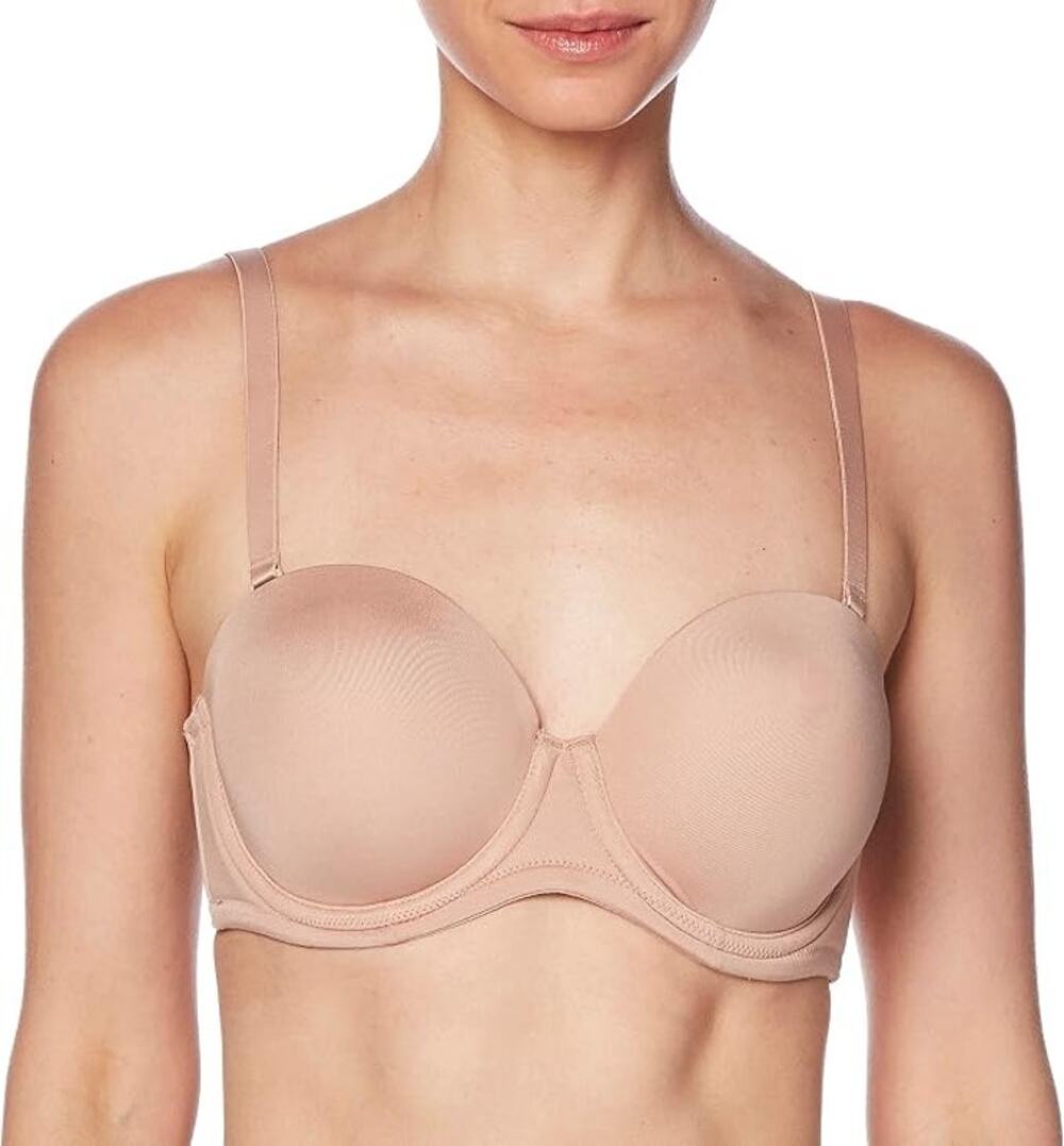 Wacoal Women's 30DD Red Carpet Full Figure Underwire Beige Strapless Bra D18-3